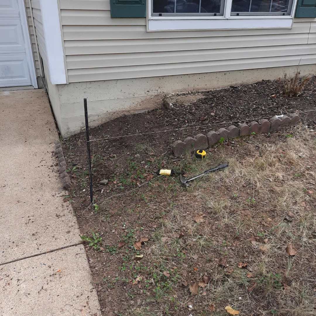 Before - townhouse wall