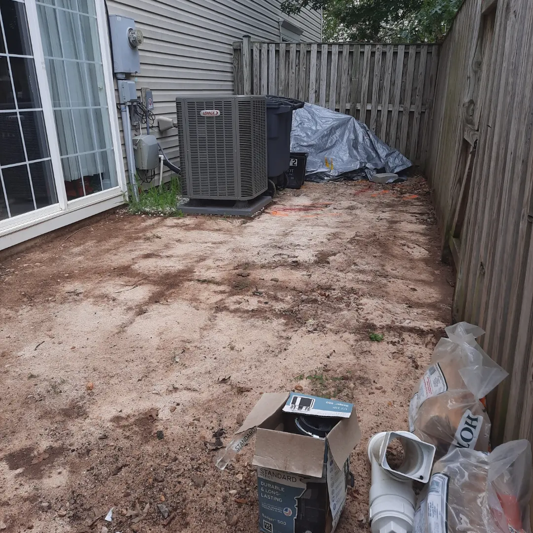 Before (alternate) - townhouse patio