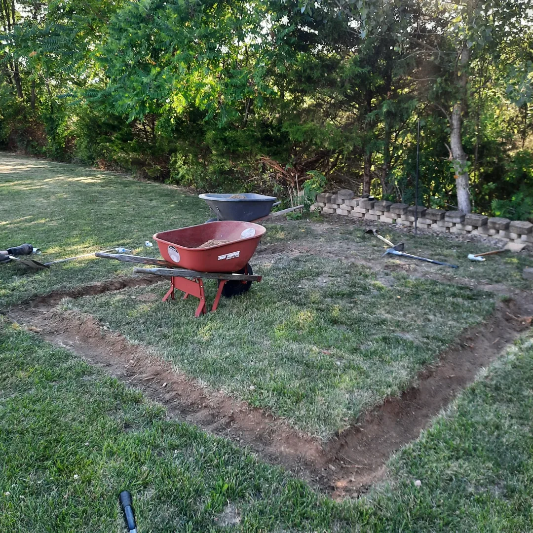 Foundation - mom's shed