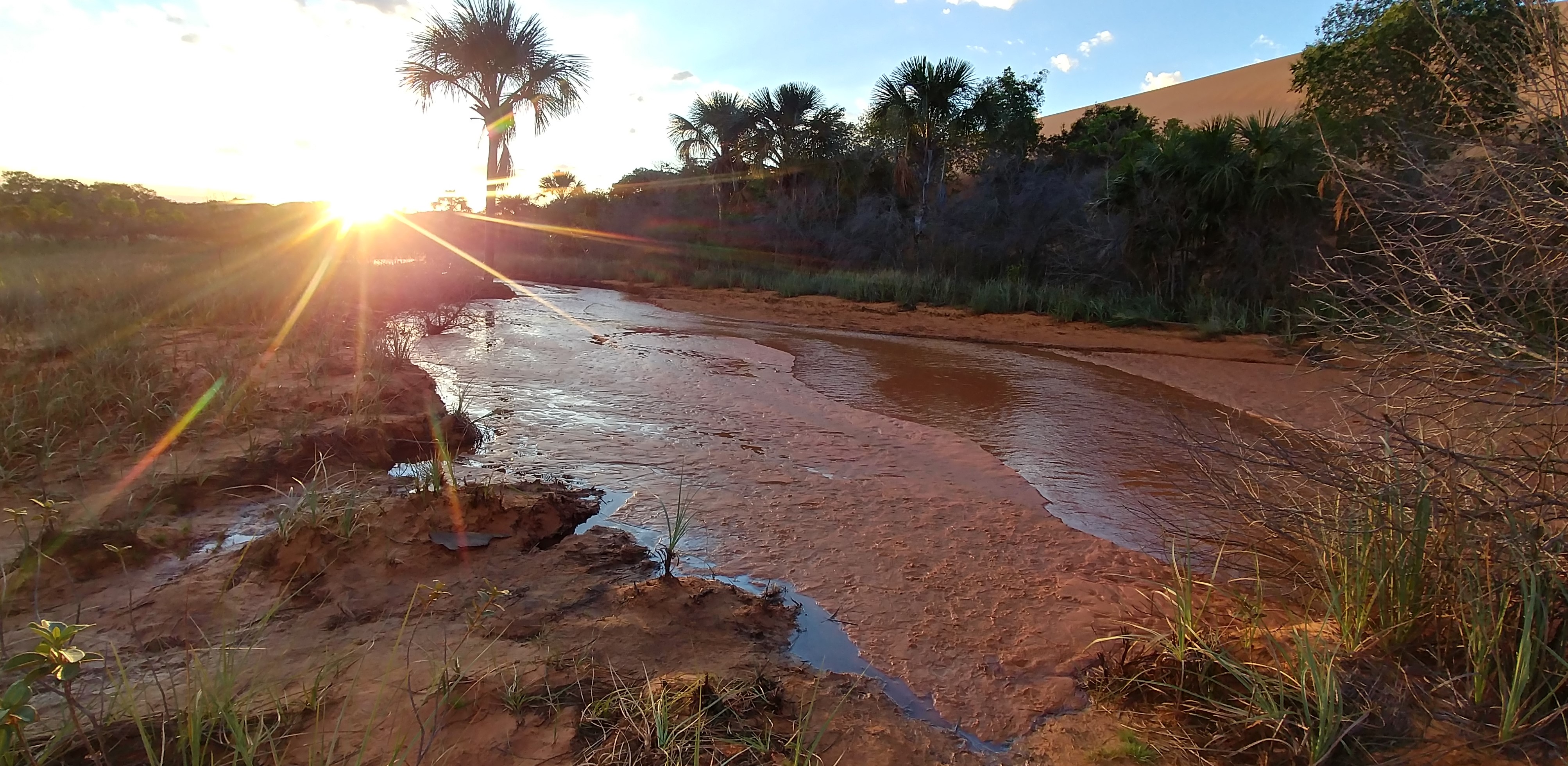 River running near the sand dunes of Jalapão