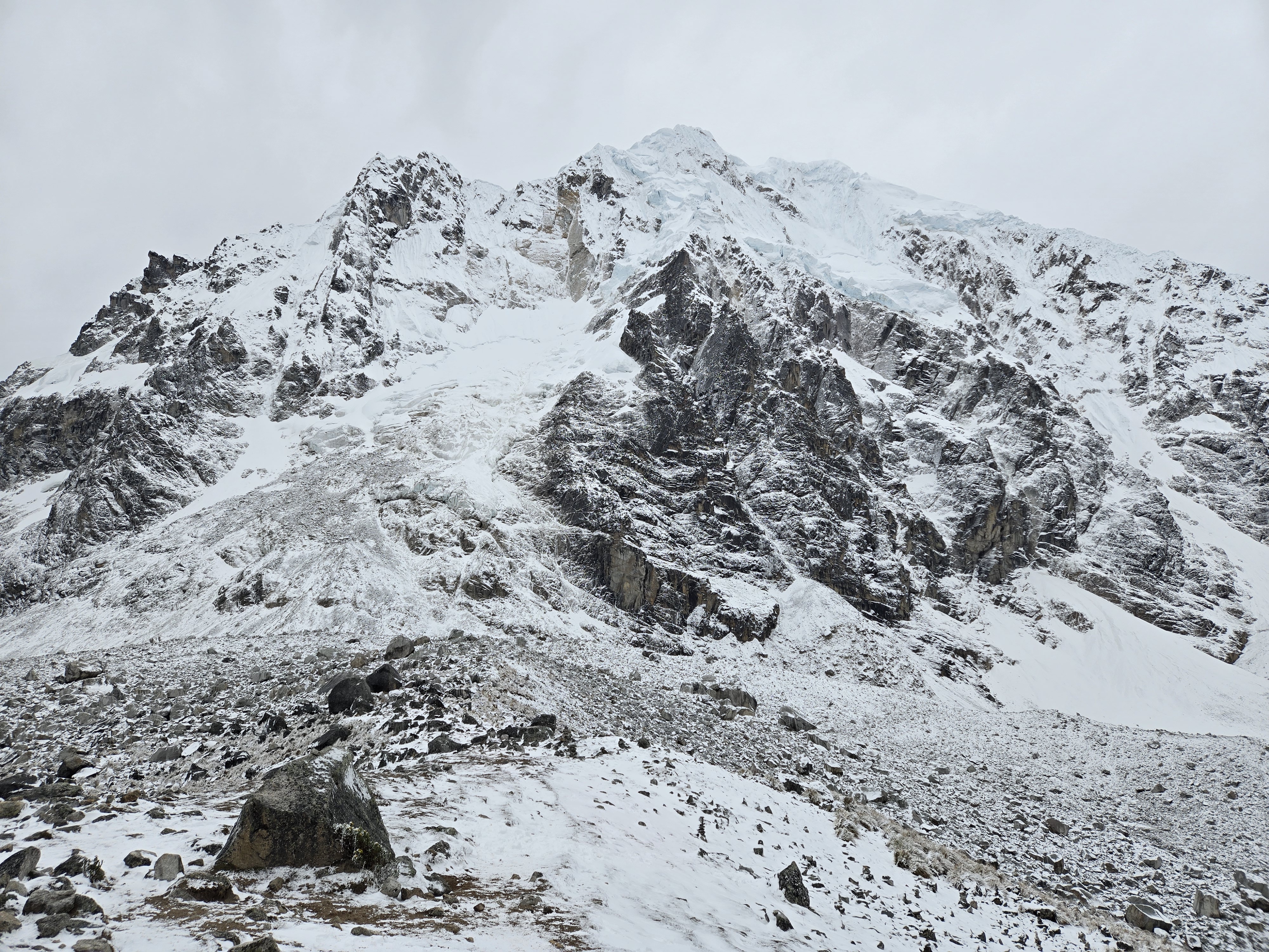 Salkantay Mountain rising above the trail