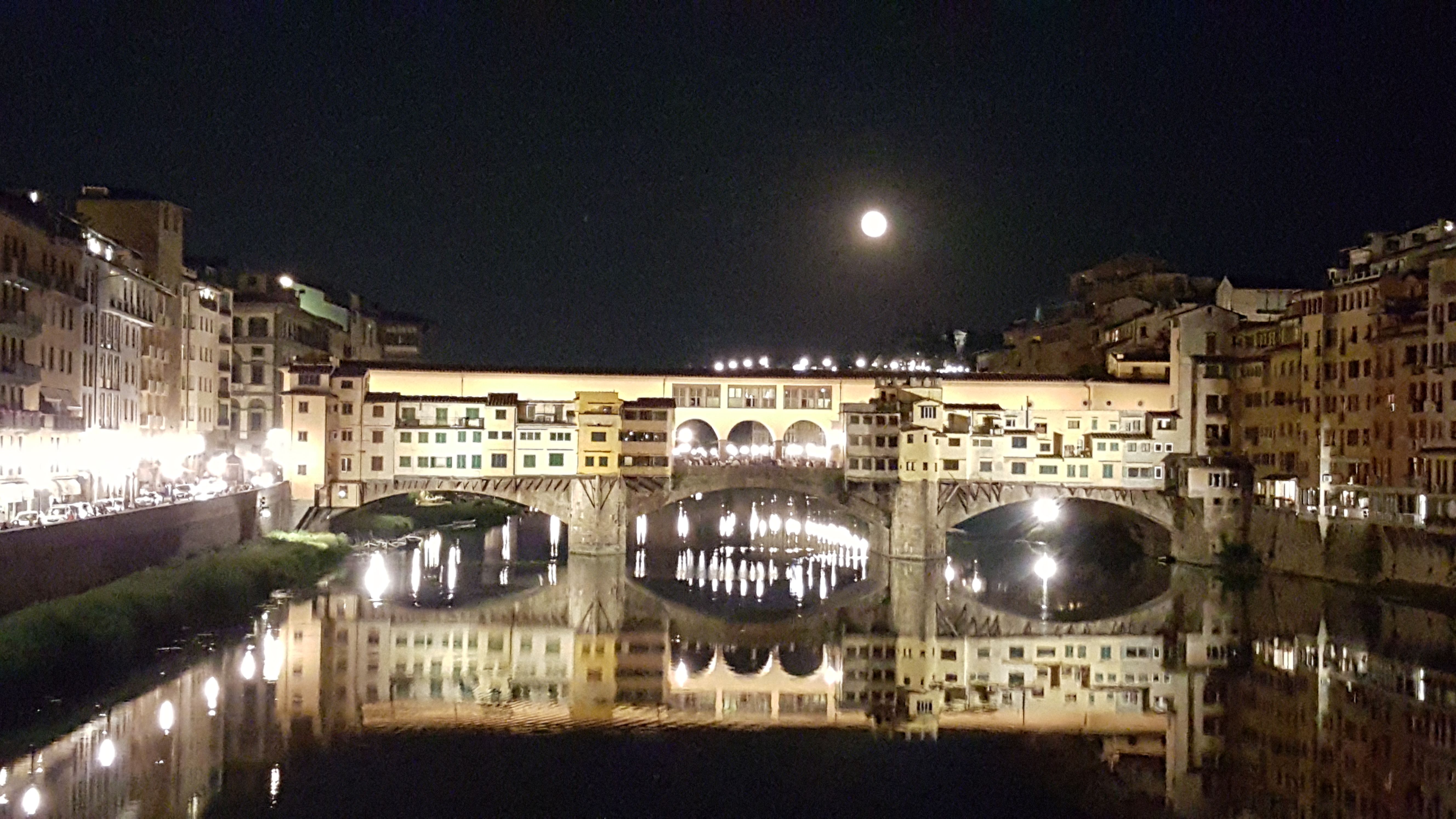 Ponte Vecchio illuminated at night in Florence