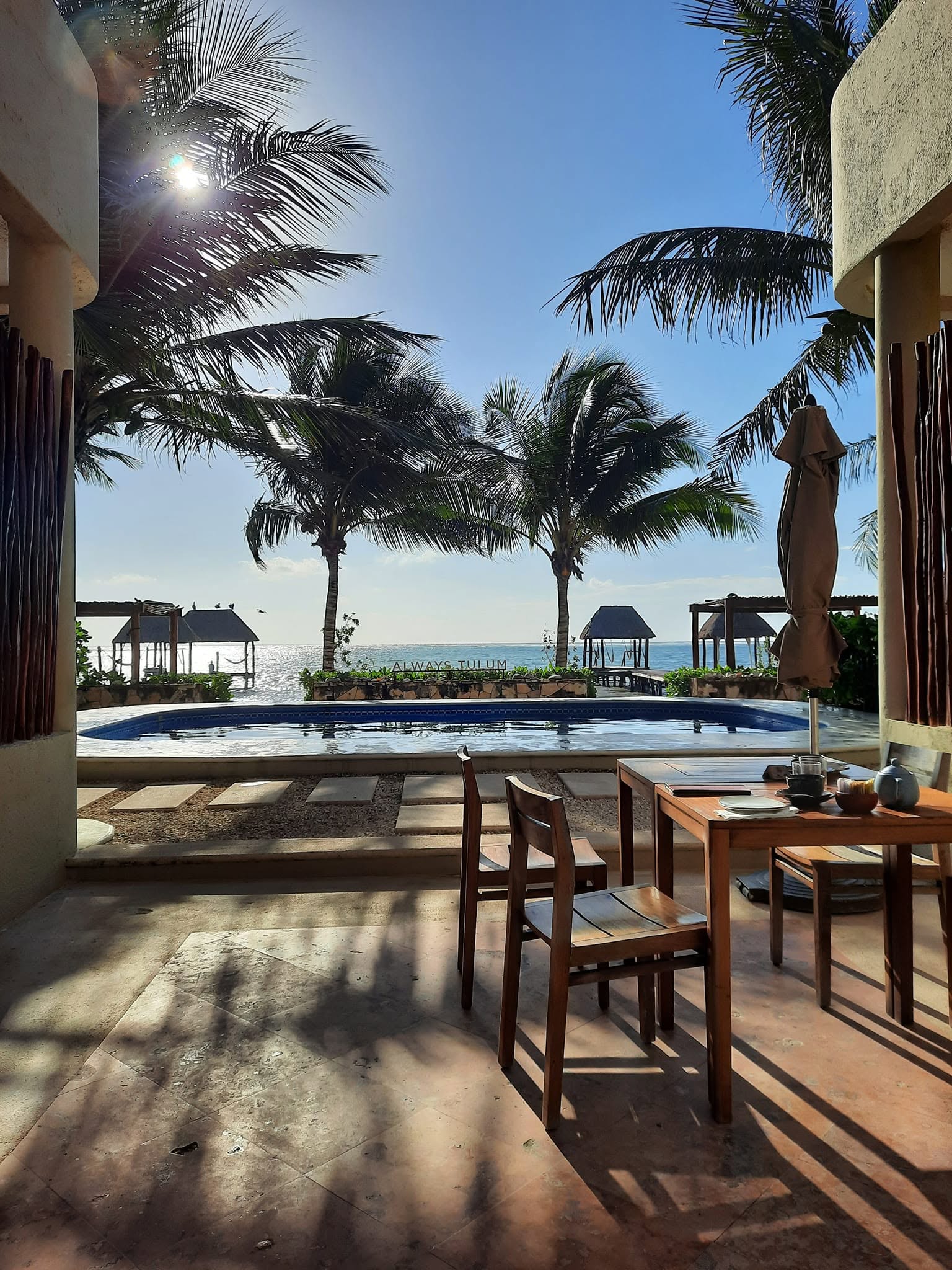 Sunset over Hotel Mereva Tulum