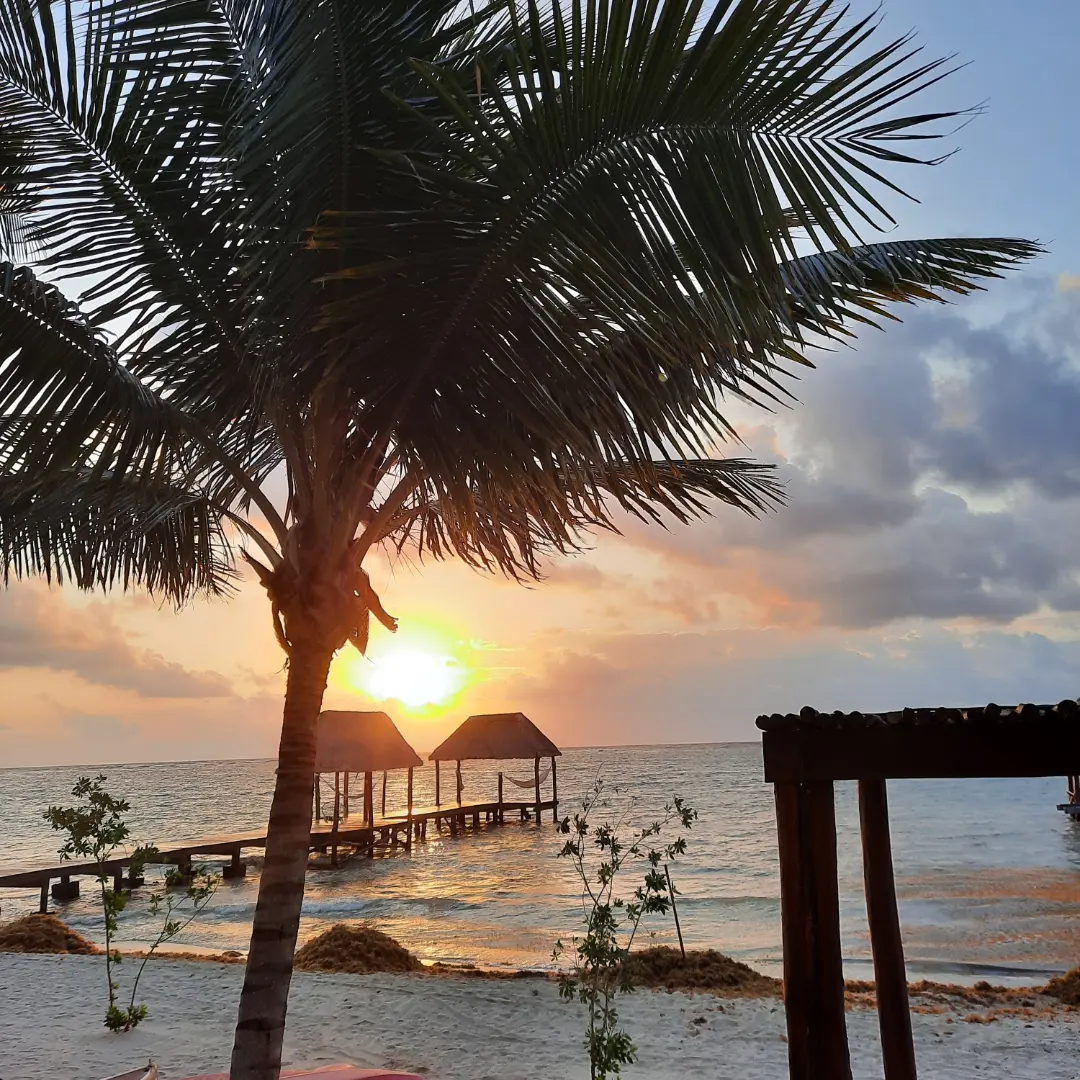 Evening sunset along the hotel property