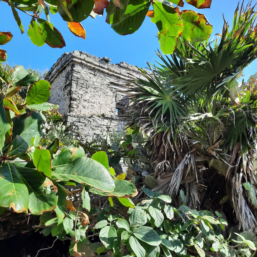 Ancient structures at Tulum near the Caribbean Sea