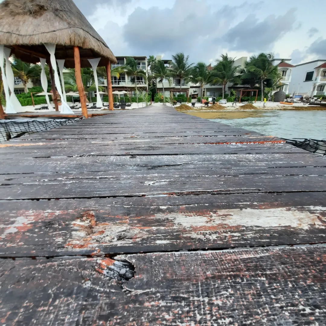 Hotel Mereva Tulum viewed from the dock